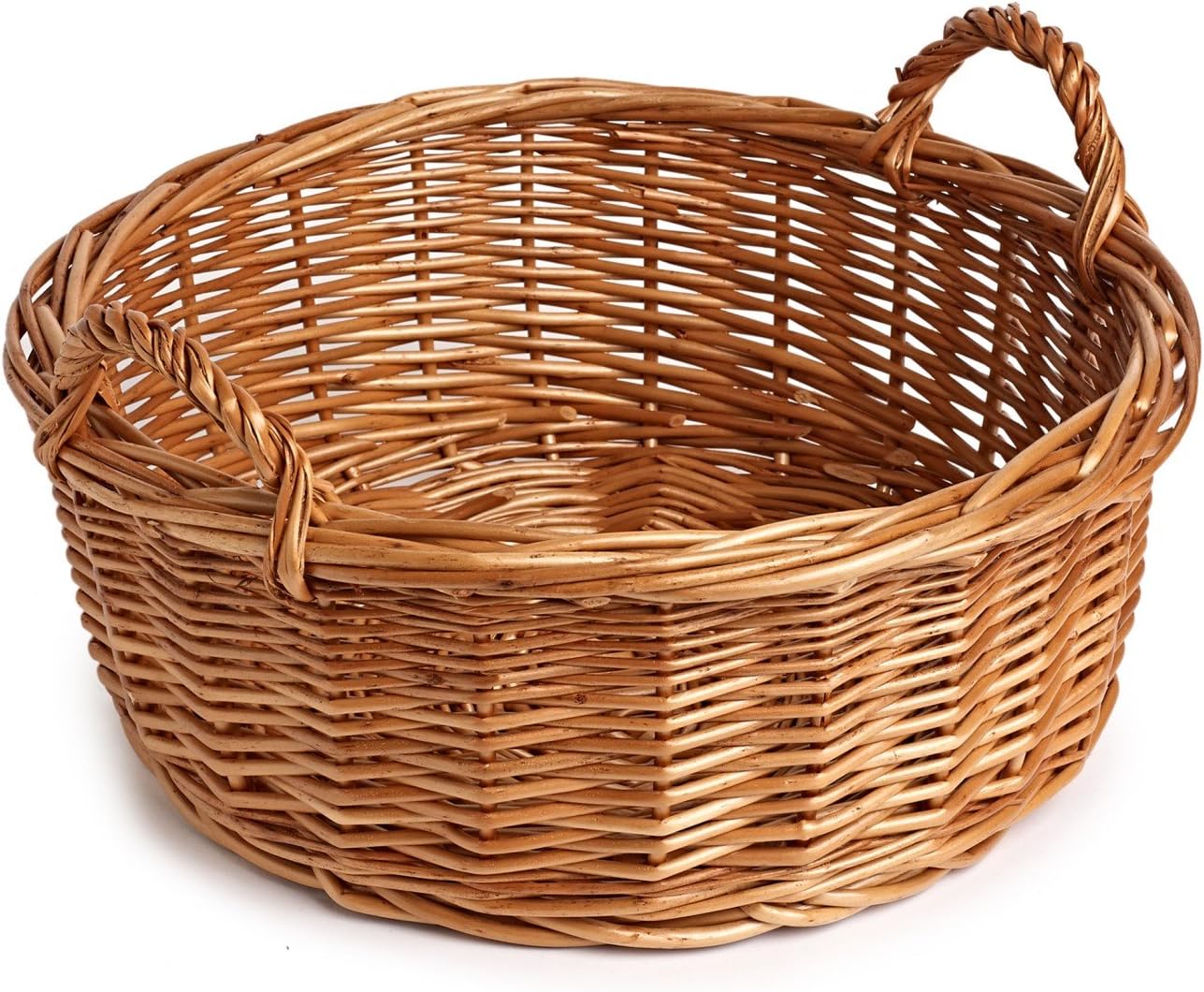 Round Wicker Tray With Handles 10*30