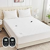 Yuurom Heated Mattress Pad King 78"×80", Bed Warmer with Memory&Preheat Functions, Electric Mattress Pad Dual Control 12 Heat Settings 12-Hour Auto Off 13ft Extra Long Cord Fits 18-24" Deep Pocket