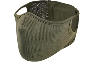 CYBERDYER Tactical Shooting Mask Outdoor Breathable Half Face Mesh Mask with Free Ears Face Protective Military Mask for Cycling Paintball Shooting