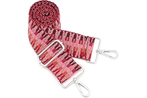 ZOOEASS Silvery Buckles Wide Shoulder Strap Adjustable Replacement Belt Crossbody Canvas Bag Handbag