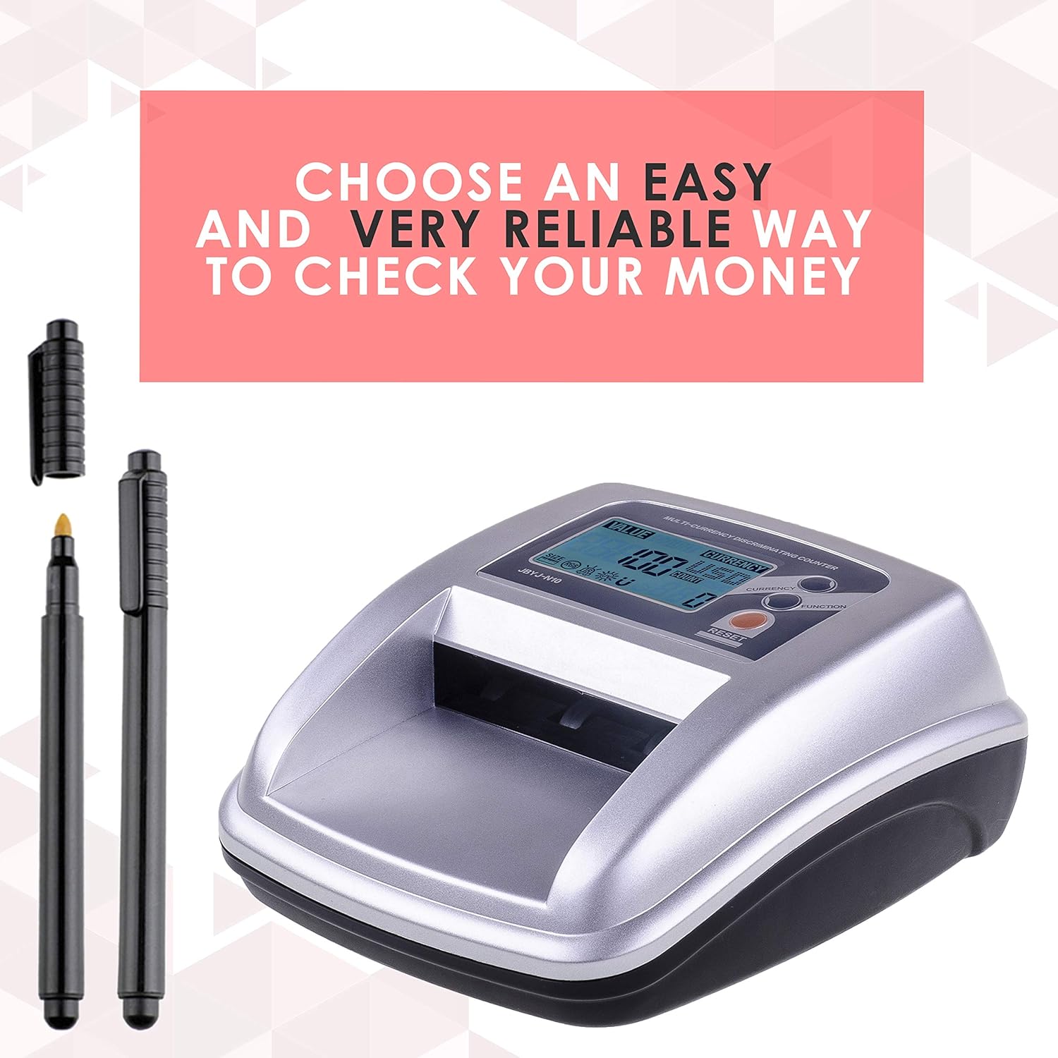 3 in 1 New Counterfeit Bill Detector & Counter with 5 Detection Modes & Bonus Counterfeit pens : Office Products