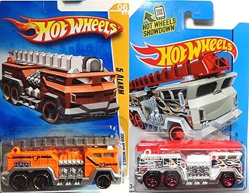 hot wheels fire truck set