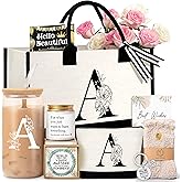 Lepiche Birthday Gifts for Women, Monogrammed Initial Gift for Teacher Wife Mom, Tote Bag