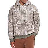 JMIERR Mens Fleece Camouflage Hooded Pullover Sweatshirt Kangaroo Pocket | Hooded, Drawstring, Kangaroo Pocket, Long Sleeve, Ribbed Cuffs, Tie Dye Print, Poly Cotton, Machine Wash, Fall Winter Gift