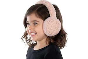 Funky Junque Winter Ear Muffs for Kids Girl Boy Fuzzy Cozy Warm Earmuffs Adjustable Cold Weather Ear Warmer Ages 4-12
