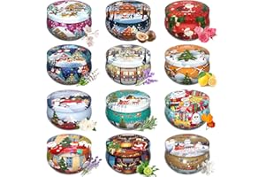Christmas Gift Sets, Primevolve Scented Candles of 12 Bulk Home Aromatherapy Candles with Fragrances, Gift for Women, Candlelight Dinner Spa Bath