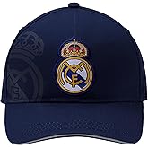 Icon Sports Officially Licensed Real Madrid Adjustable Dad Cap – Monochromatic Blue Logo with Buckle for Men & Women – Soccer Fan Merchandise