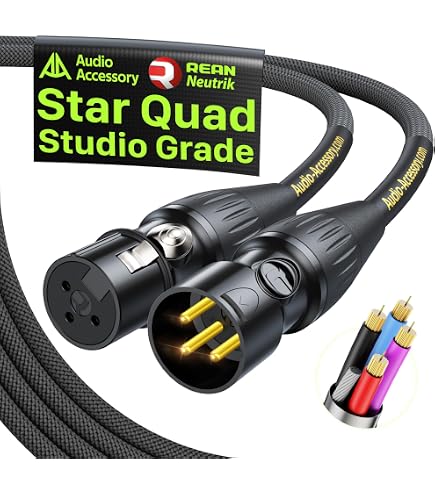 Amazon.com: BJC Star Quad XLR Cables, Canare L-4E6S with Neutrik