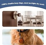 Oiiurly 100pcs 25mm Stainless Steel Keyring Rings with Storage Box view 5