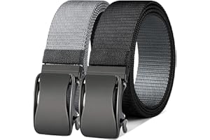 BULLIANT Mens Ratchet Belt Reversible,Web Nylon Casual Belt for Gift Men Golf Hiking Pants Jeans 2 In 1