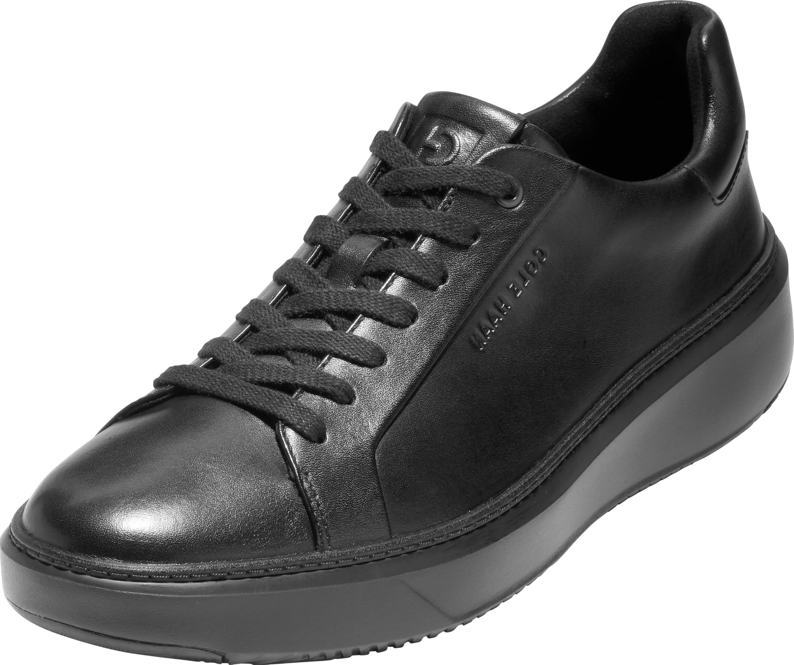 Cole Haan Mens Grandpro Topspin Sneaker, Black Leather/Black, 15-M US Image