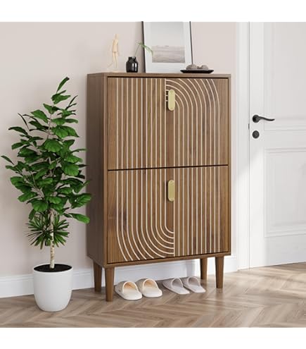 Amazon.com: SUJOUCRAFT Narrow Slim Shoe Storage Cabinet for Living
