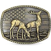 Superkred Western Belt Buckle for Men - Deer Belt Buckle Cowboy Belt Buckles Western BeltsBuckles for Men & Women Boys