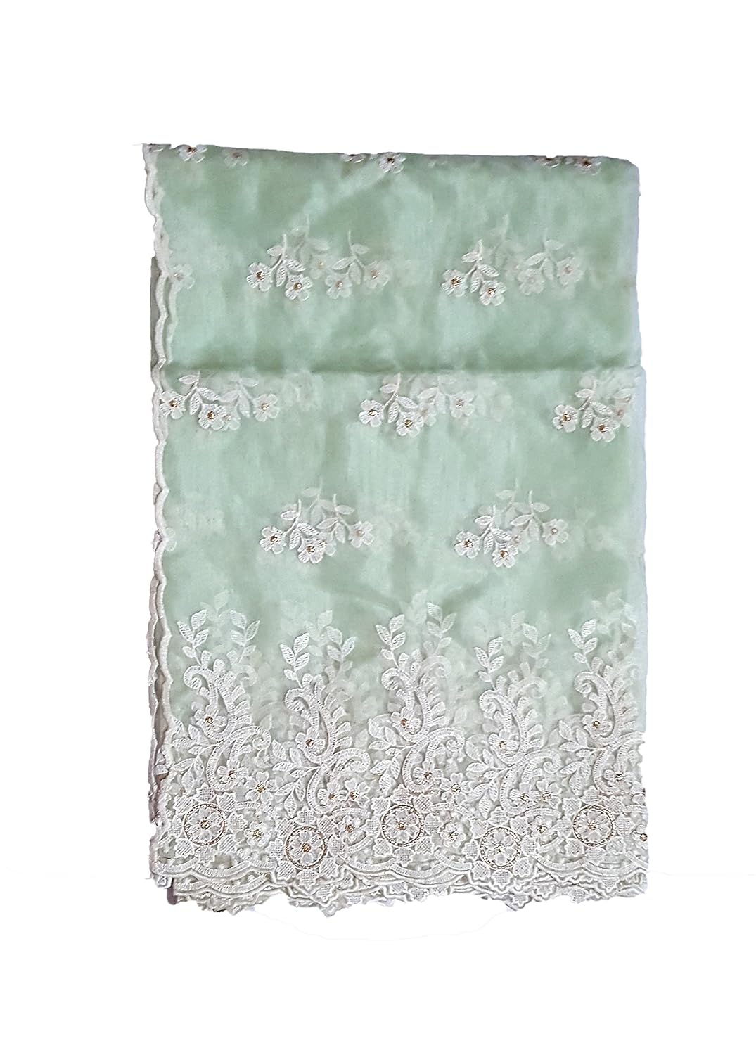 skhoza organza fine heavy embroiderd party wear dupatta for women