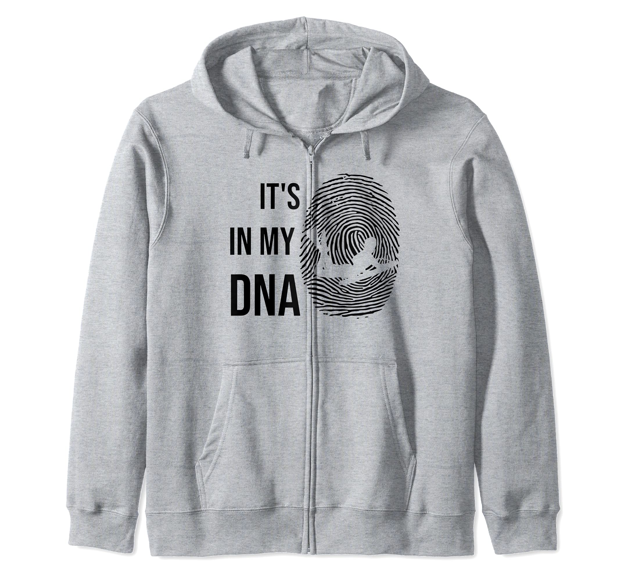 Bodyboard Wave Silhouette DNA Bodyboarding Funny Zip Hoodie