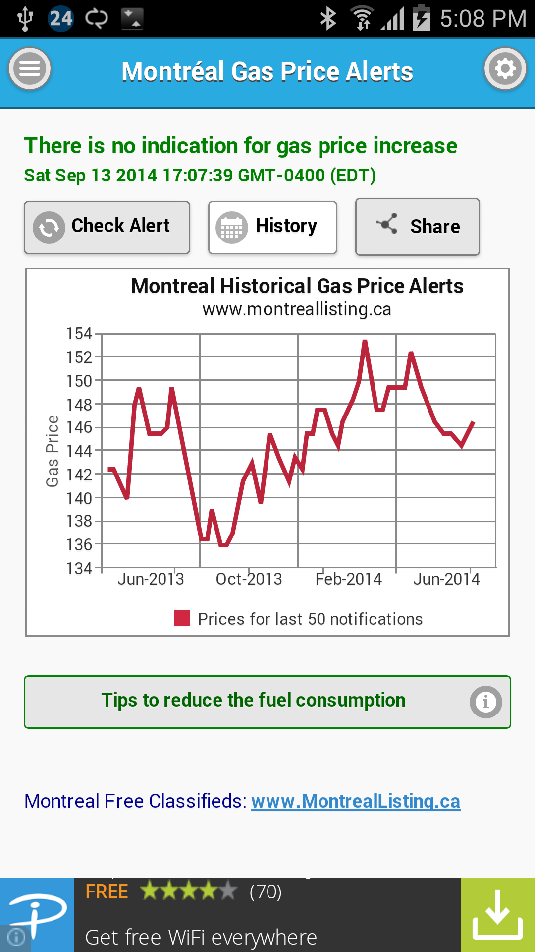 Gas Price Alerts in Montreal Pricepulse