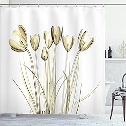 Ambesonne Flower Shower Curtain, X-ray Image of