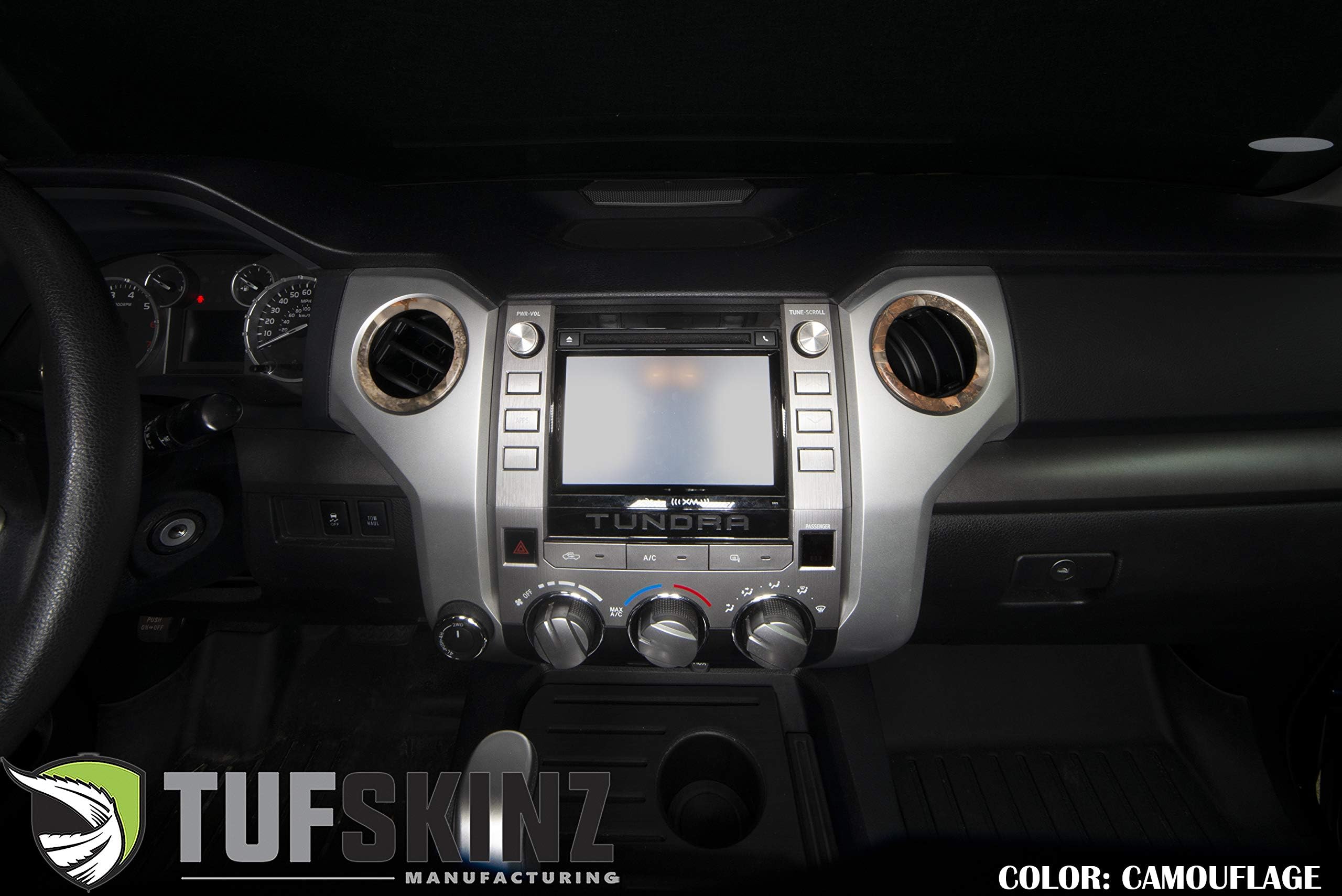 TufSkinz | A/C Vent Rings(Covers Chrome) - Fits 2014-up Tundra - 4 Piece Kit (Camouflage)