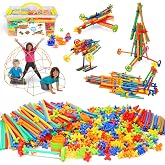 600Pcs STEM Toys Set Straw Constructor Building Blocks Toy for Kids Aged 3+ | Creativity and Logic Thinking,Classroom Must Haves Educational Preschool Toy for 3-5 years,Great Gift for Kids,Safe Material