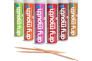 Xero Picks Dry Mouth - Infused Flavored Toothpicks for Long Lasting Fresh Breath & Dry Mouth Prevention (Variety 6 Pack)