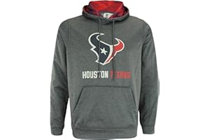 Zubaz NFL Men's Heather Grey Fleece Hoodie With Static Colored Hood, Pro Football Hoodie