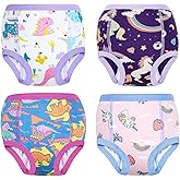 MooMoo Baby Cotton Potty Training Underwear 4 Packs Absorbent Training Pants for Boys and Girls 5T