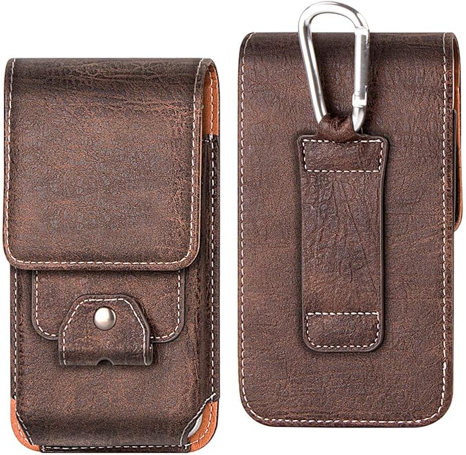 Shidan Vertical PU Leather Phone Holster with Belt Loop & Clip Carrying