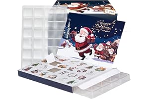 10PK Empty Advent Calendar 2025 flip Over, 24-Cavity DIY Treat Box/Blister Pocket, Empty Advent Calendar to Fill Yourself, Ma