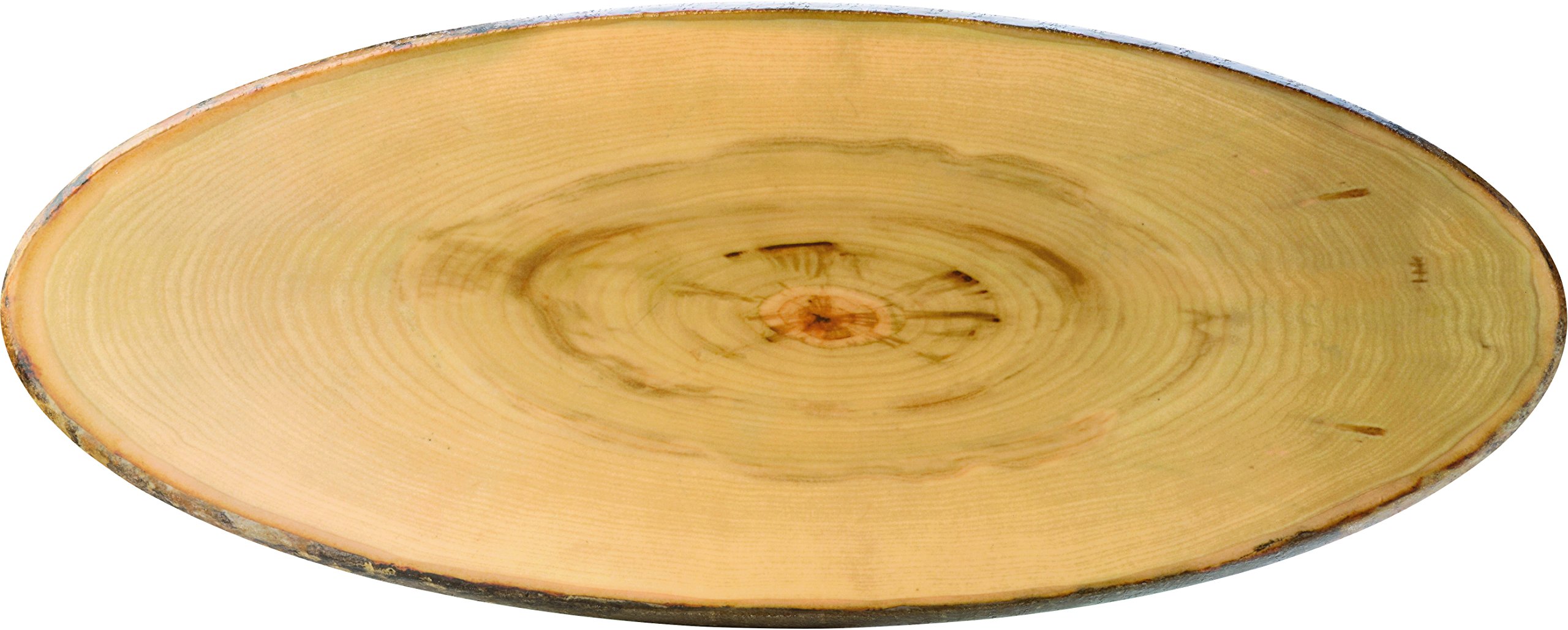 Utopia JMP036 Wood Effect Melamine Platters, Elm Footed Oval, 25.5" x 10", 65 cm x 26 cm (Pack of 2)