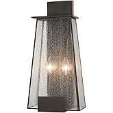 The Great Outdoors 72602-226 Bistro Dawn Outdoor Wall Mount, 2-Light, 120 Total Watts, 9-in H x 18-in W, Dakota Bronze