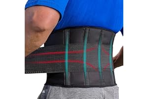 NeoHealth Brace For Lower Back Pain Women & Men, Elastic Lumbar Support Belt, Herniated Disc & Lower Back Pain Relief, Adjustable Brace For Men for Heavy Lifting Work, Exercise, Workout, L