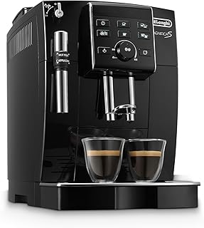 De&#39;Longhi ECAM 25.120.B Kaffeevollautomat mit Profi-Milchaufschäumdüse für Cappuccino, mit Espresso- und Kaffee Direktwahltasten und Drehregler, 2-Tassen-Funktion, Großer 1,8 Liter Wassertank, schwarz