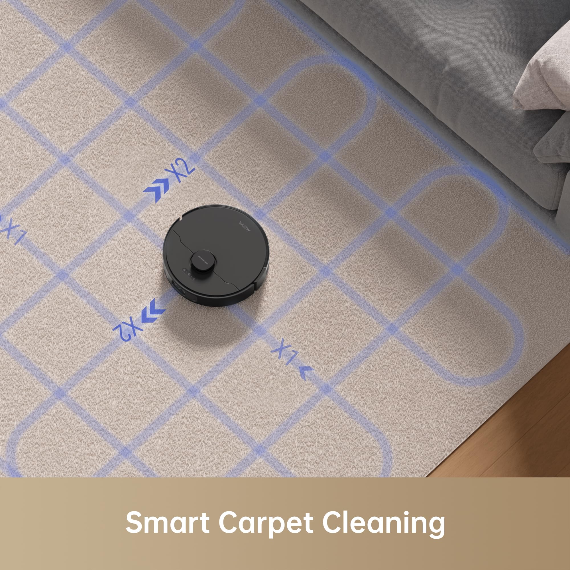 Mova S10 Robot Vacuum Cleaner with 7000Pa Suction, 260 Mins Run Time, Liftable Brush, Self-Charging Robotic Vacuum Cleaner for Home, Pet Hair, Hard Floors, App & Voice Control - Image 7