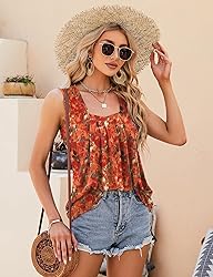 KTILG Womens Summer Top Fashion Sleeveless Shirt