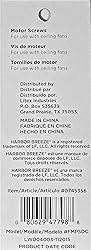 Harbor Breeze Ceiling Fan Motor Screws, Dark