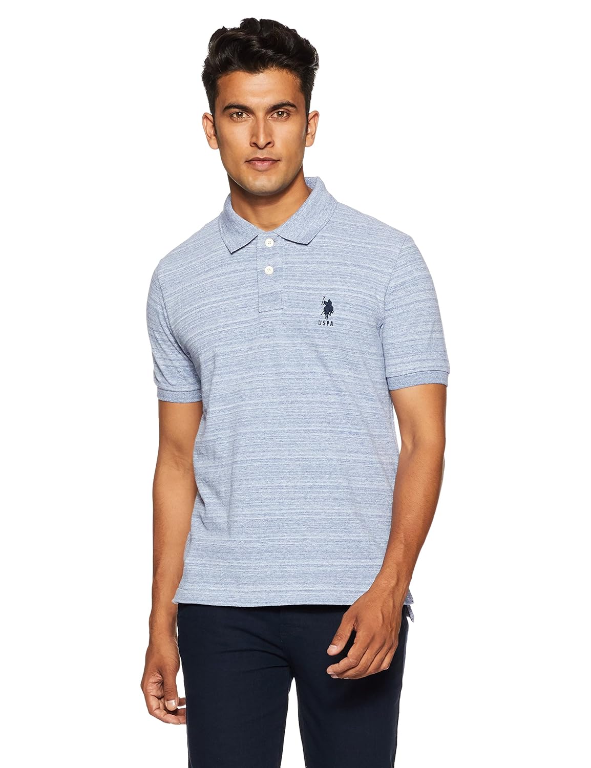 us polo association men's solid regular fit polo