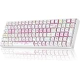 ZORNHER ZH100 Wireless Cat Mechanical Keyboard,98% Pink Cute Creamy Keyboard with Number Pad,Full Size Girly Kitty Gaming Keyboard,Meow Meow Squad Keycaps,Creamy Souding Linear Switches