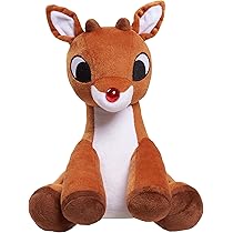 rudolph light up nose plush