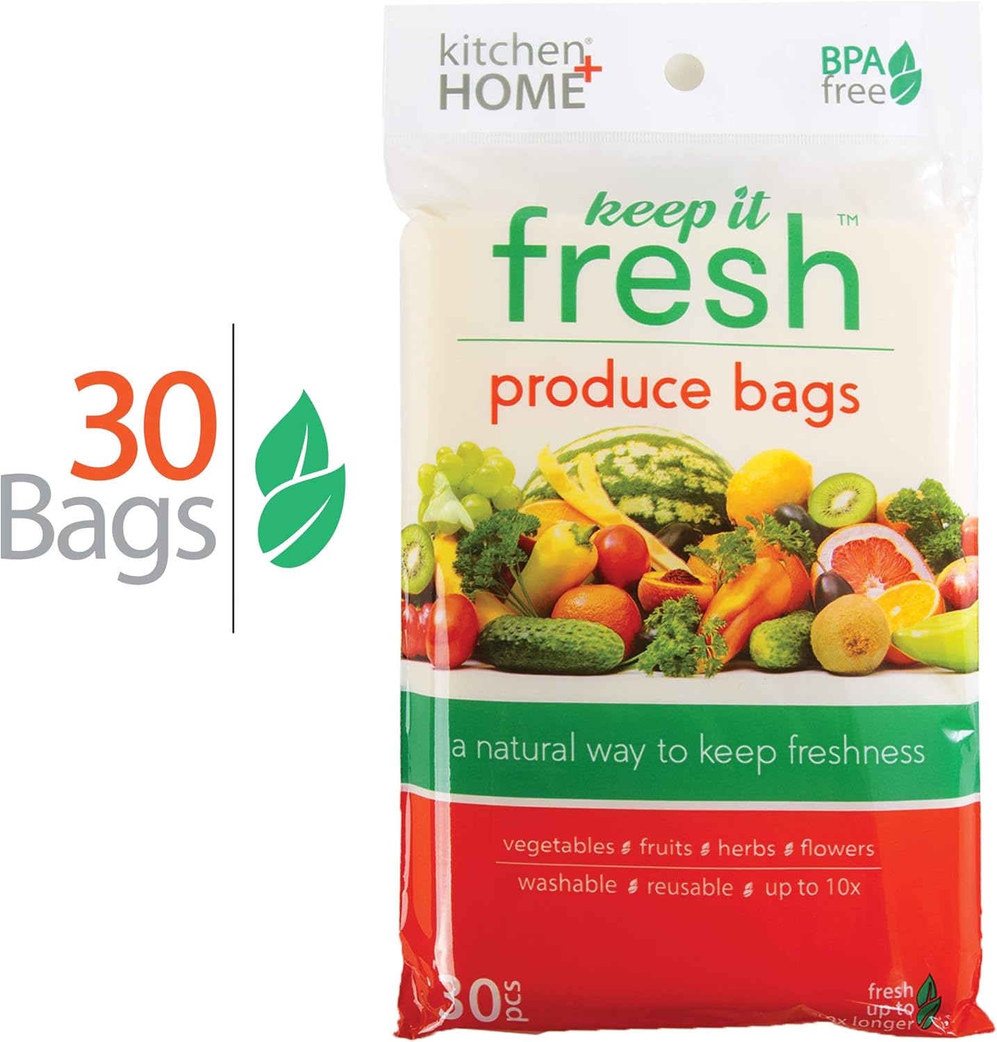 Keep it Fresh Produce Bags BPA Free Reusable Freshness Green Food