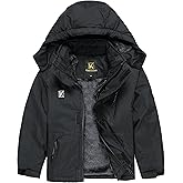 Keevoom Boys Winter Coat Ski Jacket Windproof Kids Snowboard Warm Fleece Snow Coat Waterproof Outdoor Hooded Ski Coats