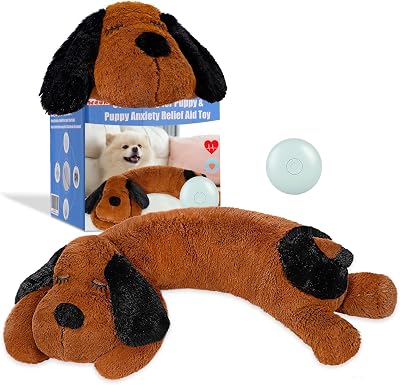 WEOK Puppy Heartbeat Toy for Separation Anxiety Calming Plush Toy