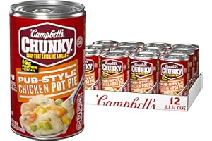 Campbell’s Chunky Soup, Pub-Style Chicken Pot Pie Soup, 18.8 oz Can (Pack of 12)