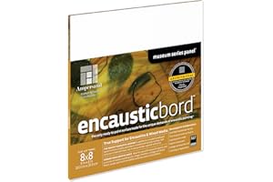 Ampersand Art Supply Wood Painting Panel: Museum Series Encausticbord, 1/8 Inch Depth, 8" x 8"