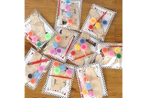 LARDUX Race Car Party Favors, 24PCS DIY Wooden Arts & Crafts Painting Kit for Kids, Glow in The Dark Party Favors Family Crafts Birthday Party Christmas Gifts Toys for Boys Girls