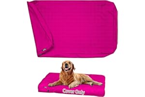 Joroamp Waterproof Bed Cover for Dog/Cat, Replacement Washable Dog Bed Crate Removable Covers with Zipper, 40x27x4 Inches Pink (Only Cover)