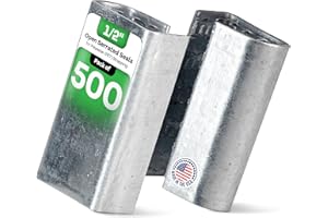 IDL Packaging Open Serrated Seals of 1.25" Length for 1/2" Strap Width Polyester (PET) Strapping (Pack of 500) - Increased Load Securement Due to Serrated Design of Strapping Clips