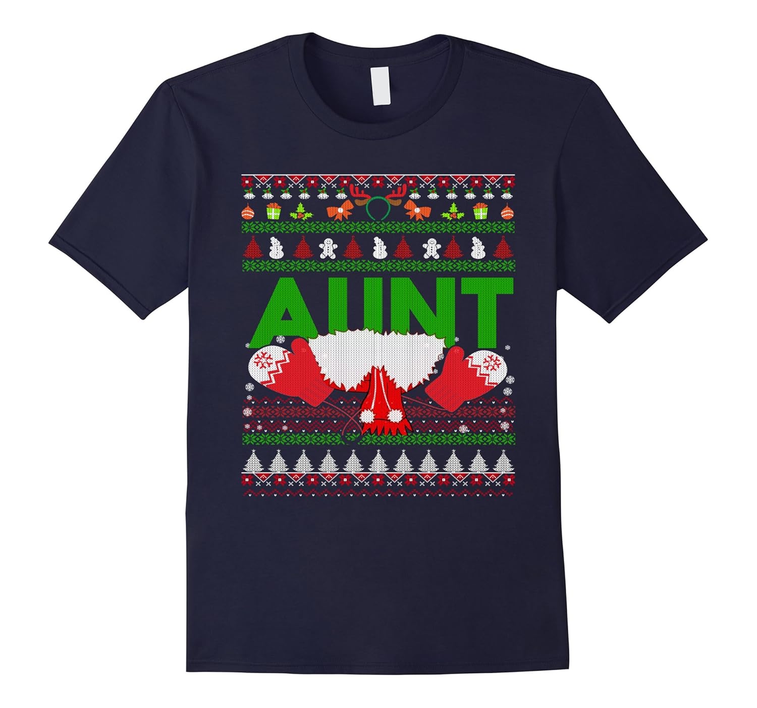 Matching Ugly Xmas Family Shirt for Aunt Onesie Noel Gifts-ANZ