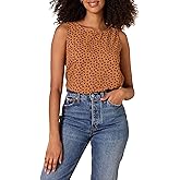 Amazon Essentials Women's Regular-Fit Sleeveless Layering Tank Top Crew Neck
