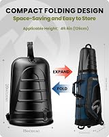 OutdoorMaster Golf Travel Bag with Wheels Hard Case Blue Upgrade Version 54" view 5