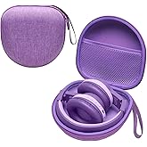Kids Headphones Case Compatible with iClever BTH12 / HS19 / BTH26 / JoySpark-T5 / Candy Bila BH03 / EarFun/IMYB/MIDOLA MD-B01 / noot Products Foldable Kids Headphones, Purple (Case Only)